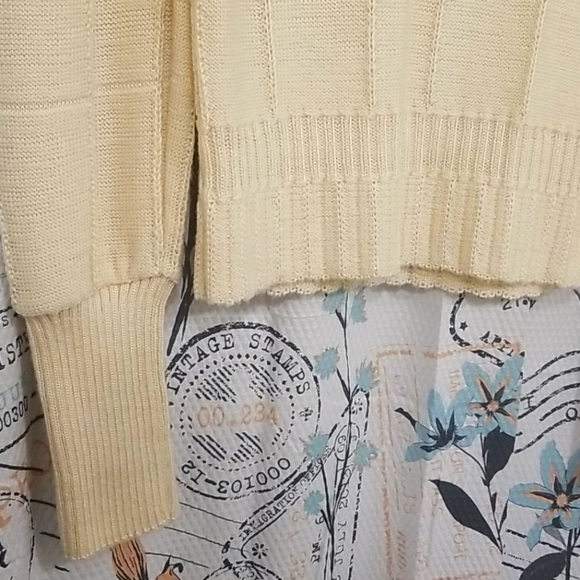 Rare Vintage Toppers sweater size S-cream - Picture 5 of 11